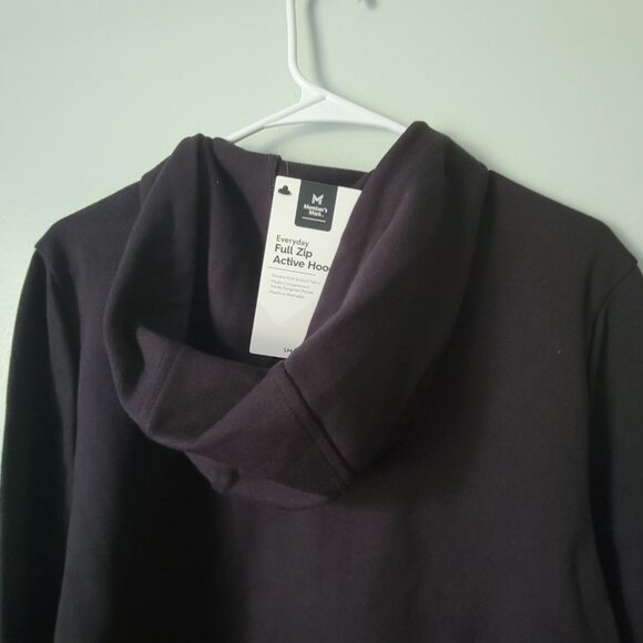 Member's Mark Black Hoodie Men's Small Full Zip Fleece Jacket w/ Pockets NWOT - Picture 5 of 5